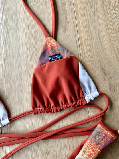 Rust Flannel Reworked Bikini Set