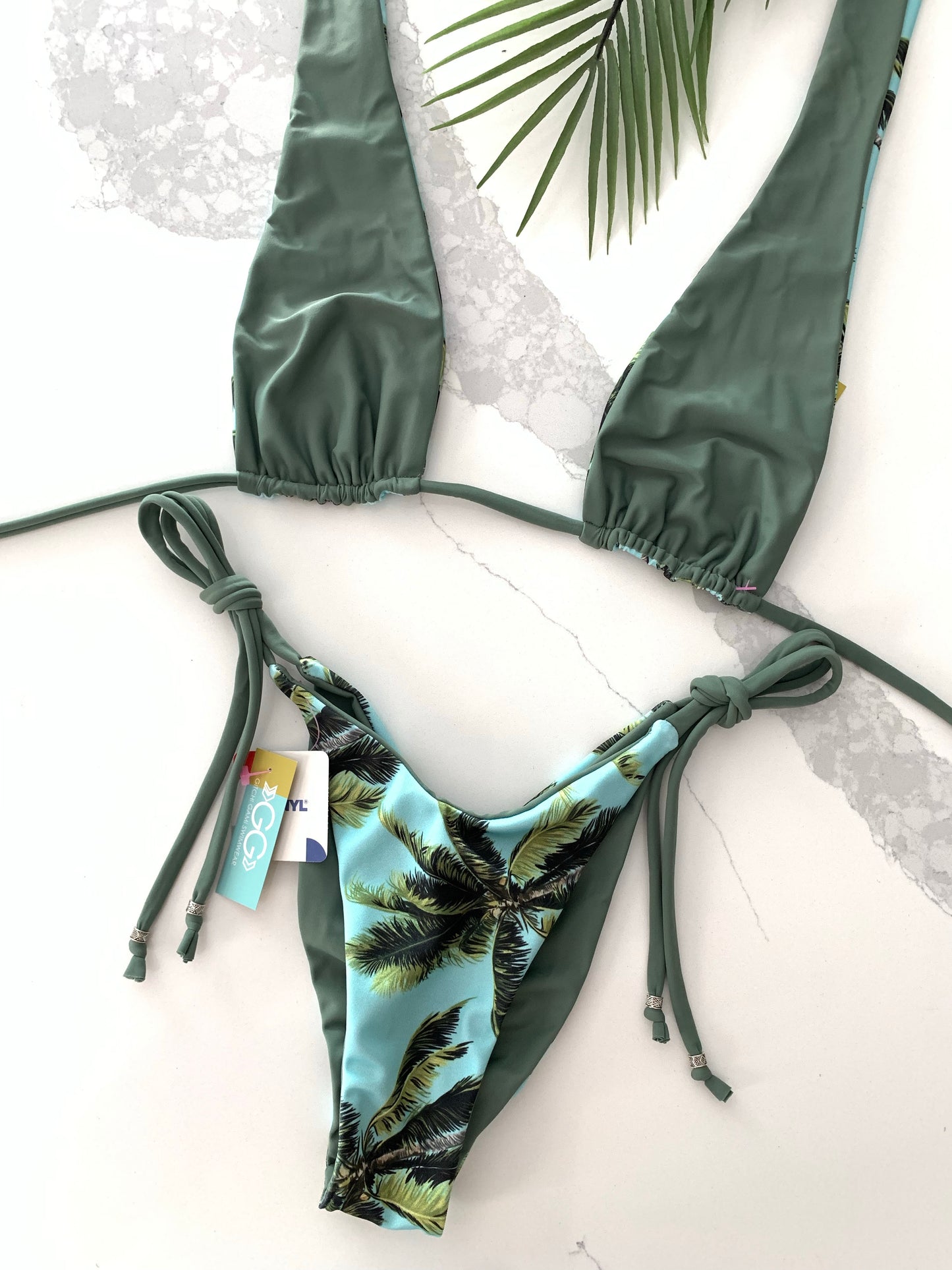 READY TO SHIP Palm Trees x Olive 6 Way Top